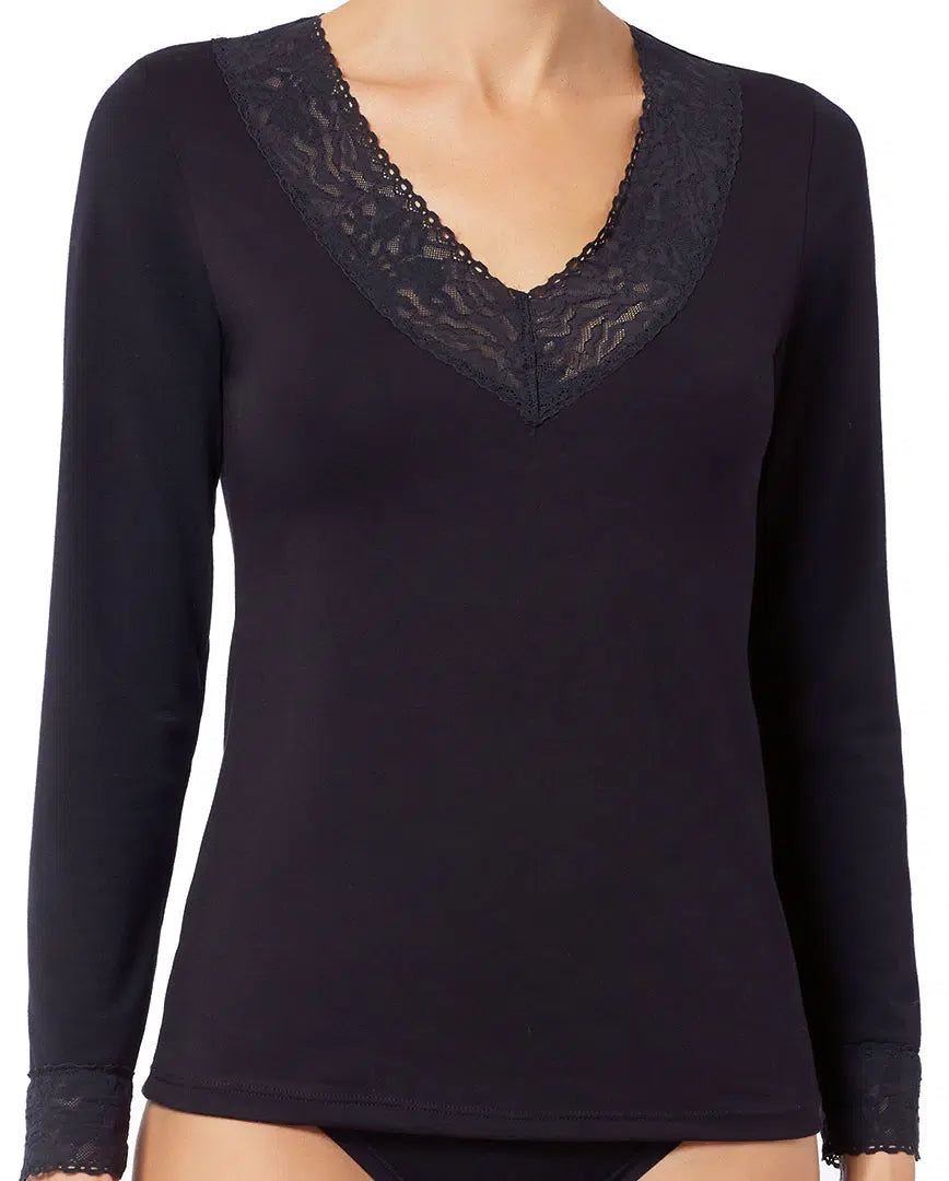 Camisola térmica "Lace Thermo" manga comprida para Mulher