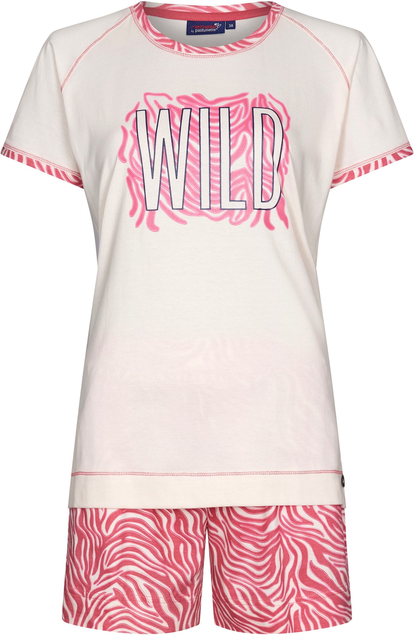 Pijama REBELLE para Mulher de Manga Curta e Calção