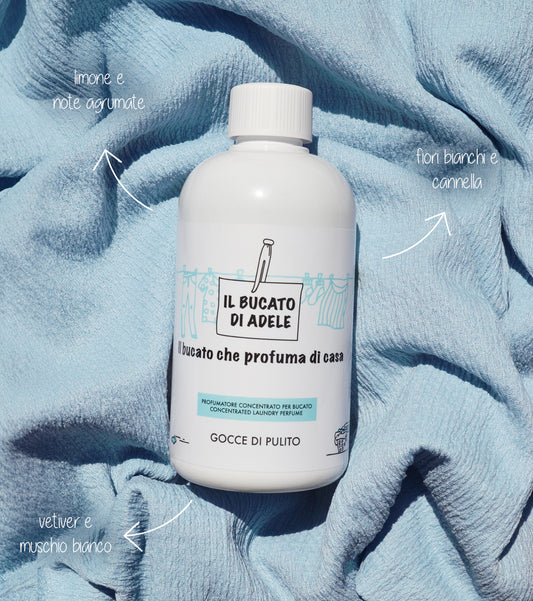 IL BUCATO DI ADELE Perfumador para Maquina de Lavar Roupa GOCCE DI PULITO