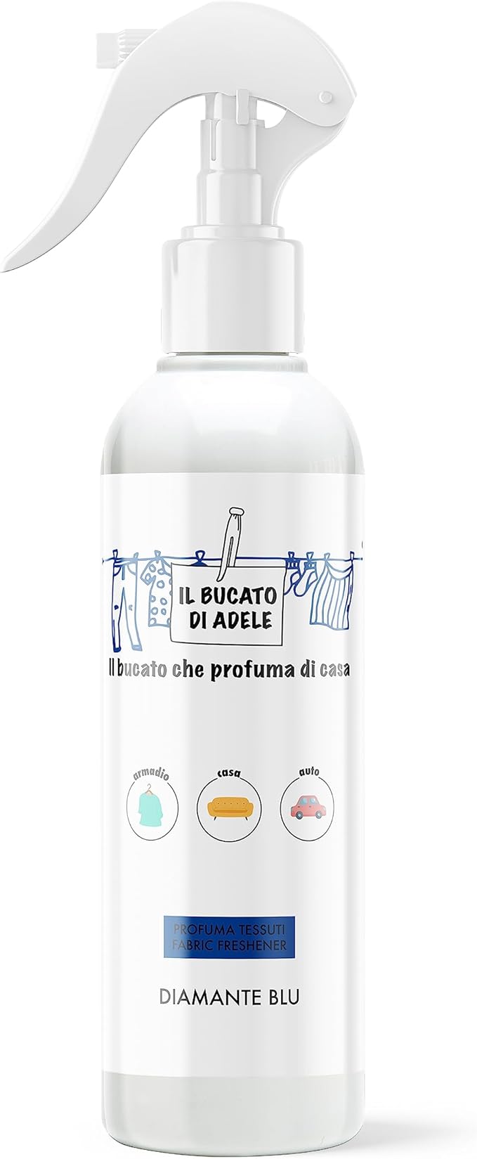 Spray Ambientador 250ml para Tecidos IL BUCATO DI ADELE - DIAMANTE BLU