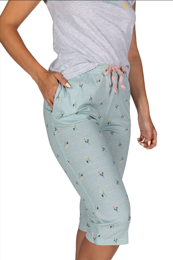 Pijama Javier Golmar para Mulher Manga Curta e Corsário