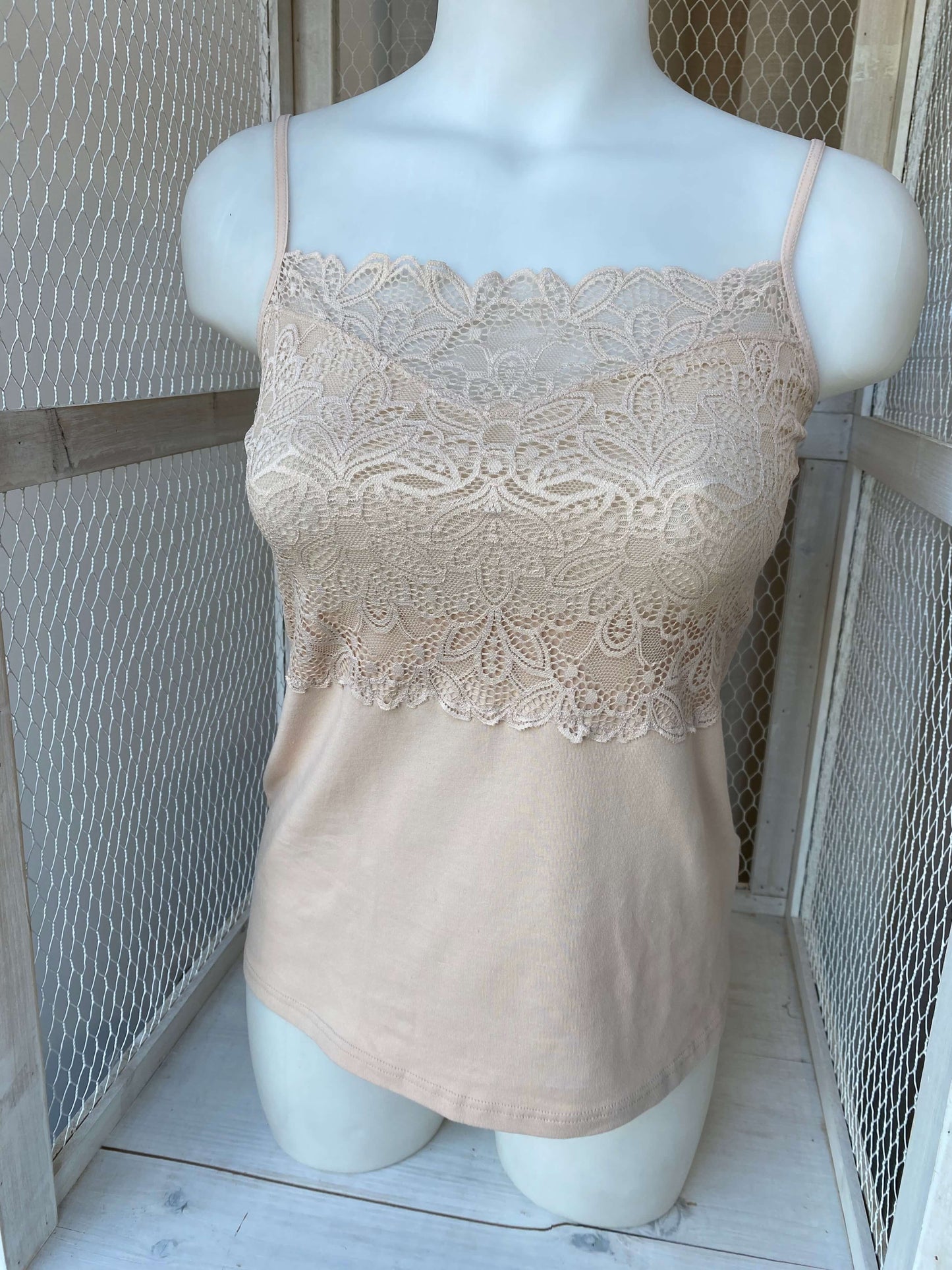 Camisola de Alças Rendada "NIKI BELLE COTTON" para Mulher
