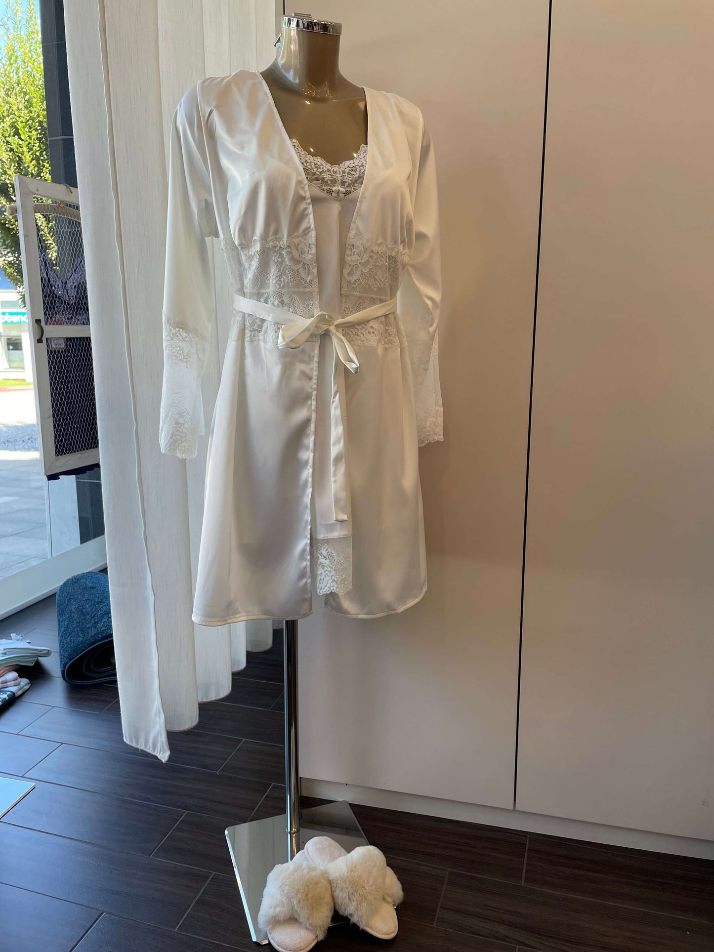 Robe Kimono Cetim "M/L Charm Greta" para Mulher