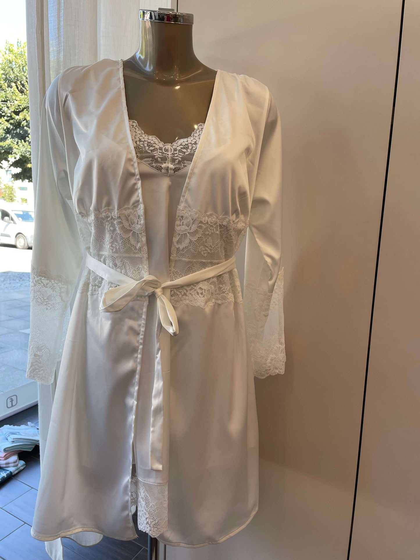 Robe Kimono Cetim "M/L Charm Greta" para Mulher