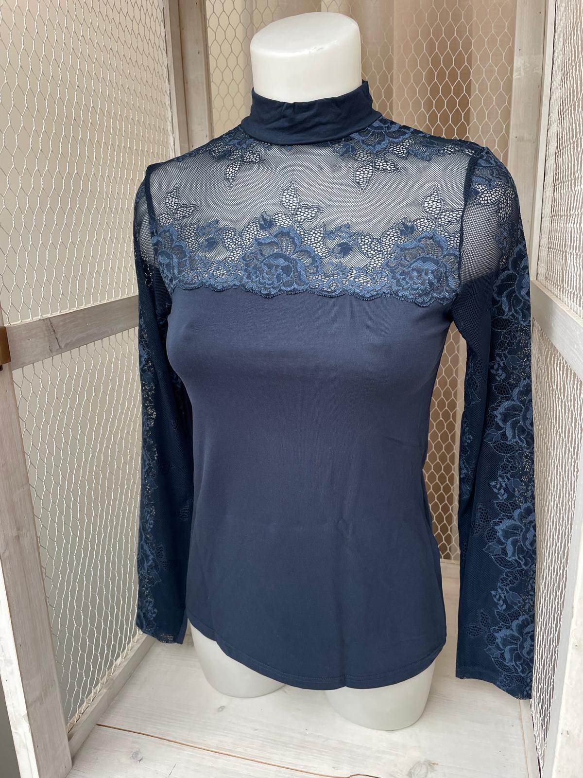 Camisola Meia Gola Rendada "CTA. M/L CL 122 GRETA" para Mulher