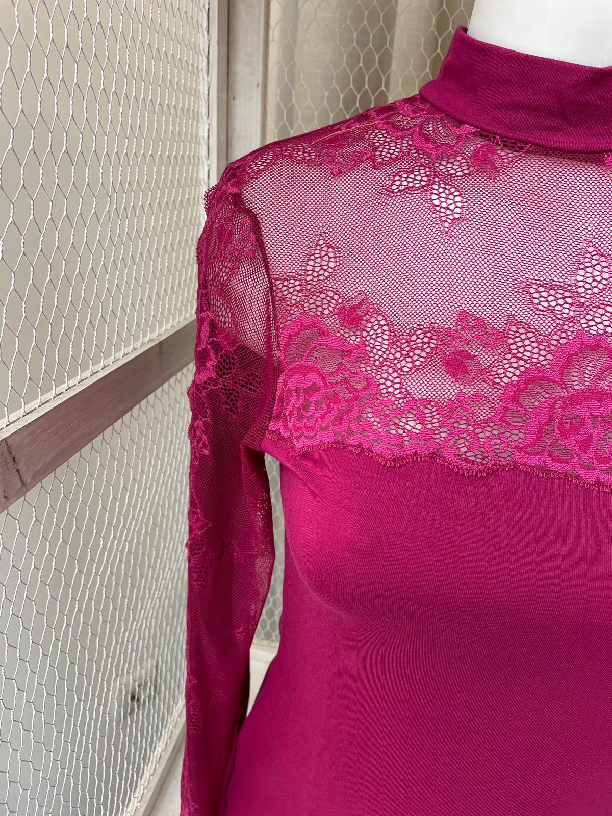 Camisola Meia Gola Rendada "CTA. M/L CL 122 GRETA" para Mulher