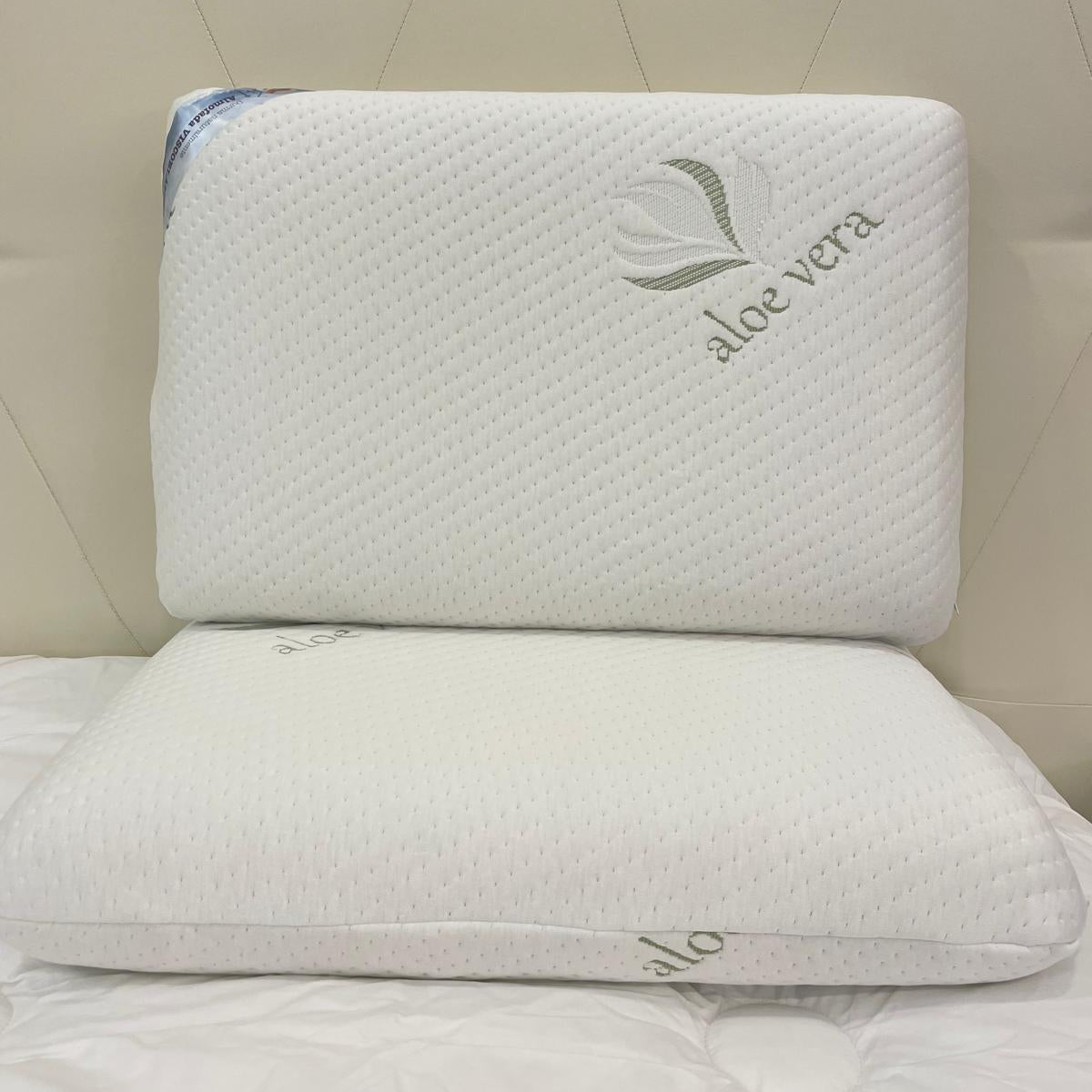 almofada de dormir viscoelástica com aloe vera