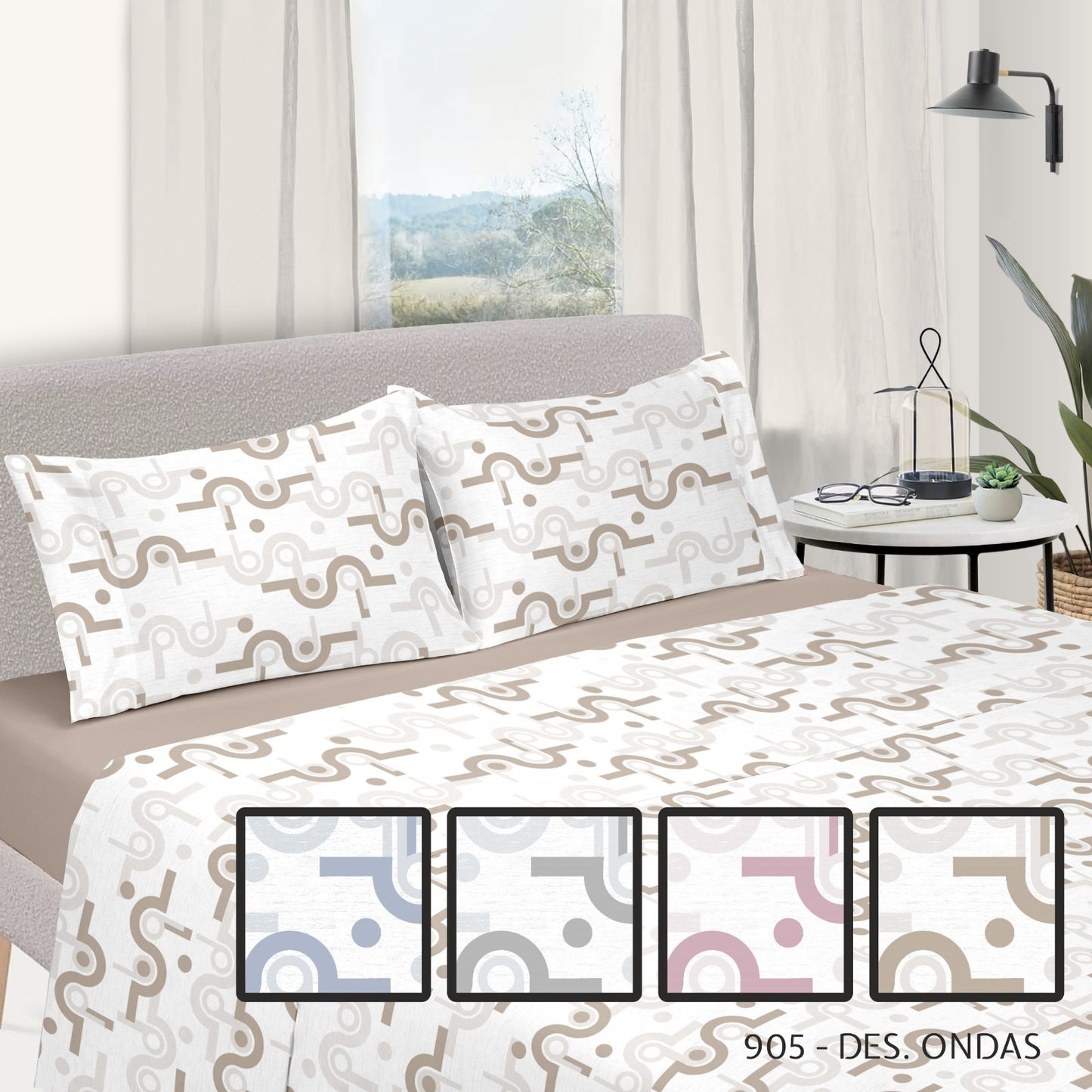 Jogo de Cama Flanela "905" 100%Algodão