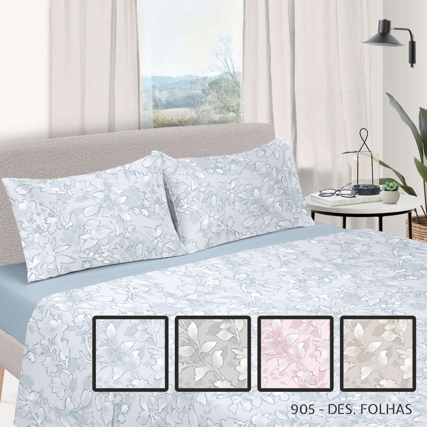 Jogo de Cama Flanela "905" 100%Algodão