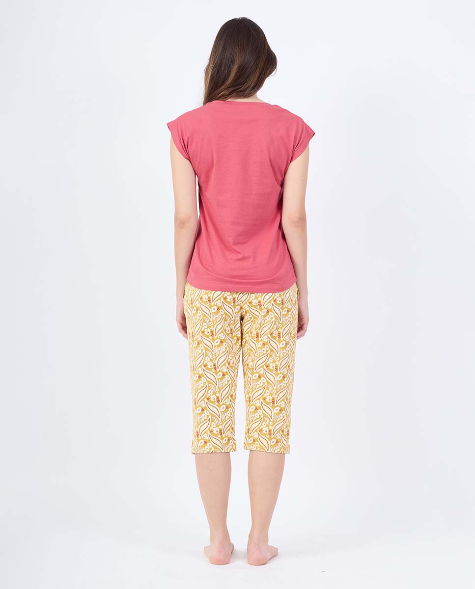 Pijama Javier Golmar para Mulher Manga Curta e Corsário