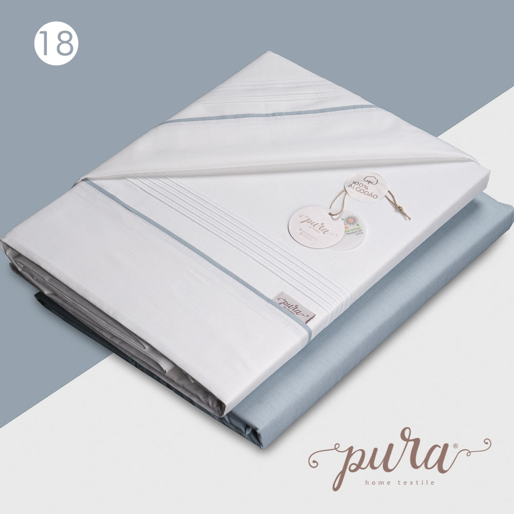 Jogo de Cama Coleção "Safira" 100% Algodão