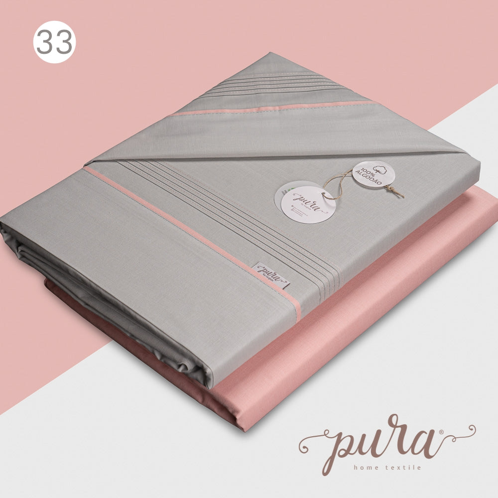 Jogo de Cama Coleção "Safira" 100% Algodão