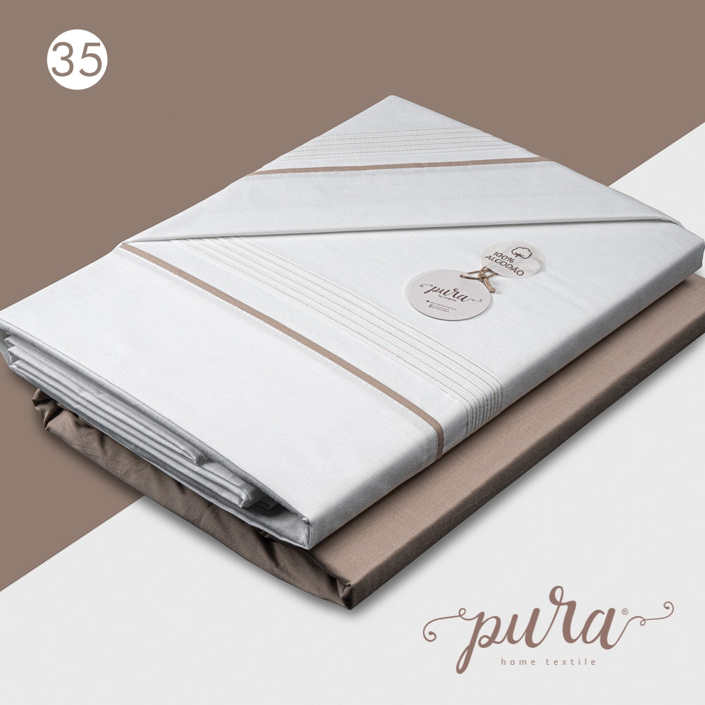 Jogo de Cama Coleção "Safira" 100% Algodão