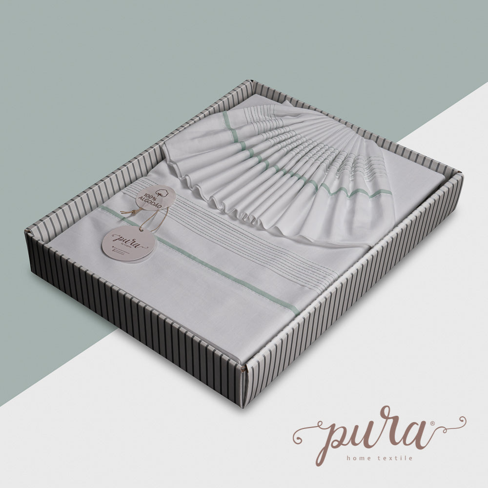 Jogo de Cama de Bebé "Safira" 100% Algodão (Cama de Grades)