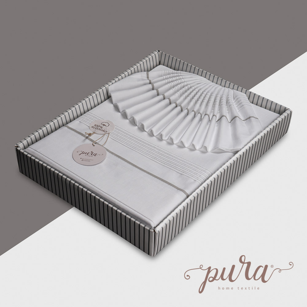 Jogo de Cama de Bebé "Safira" 100% Algodão (Cama de Grades)