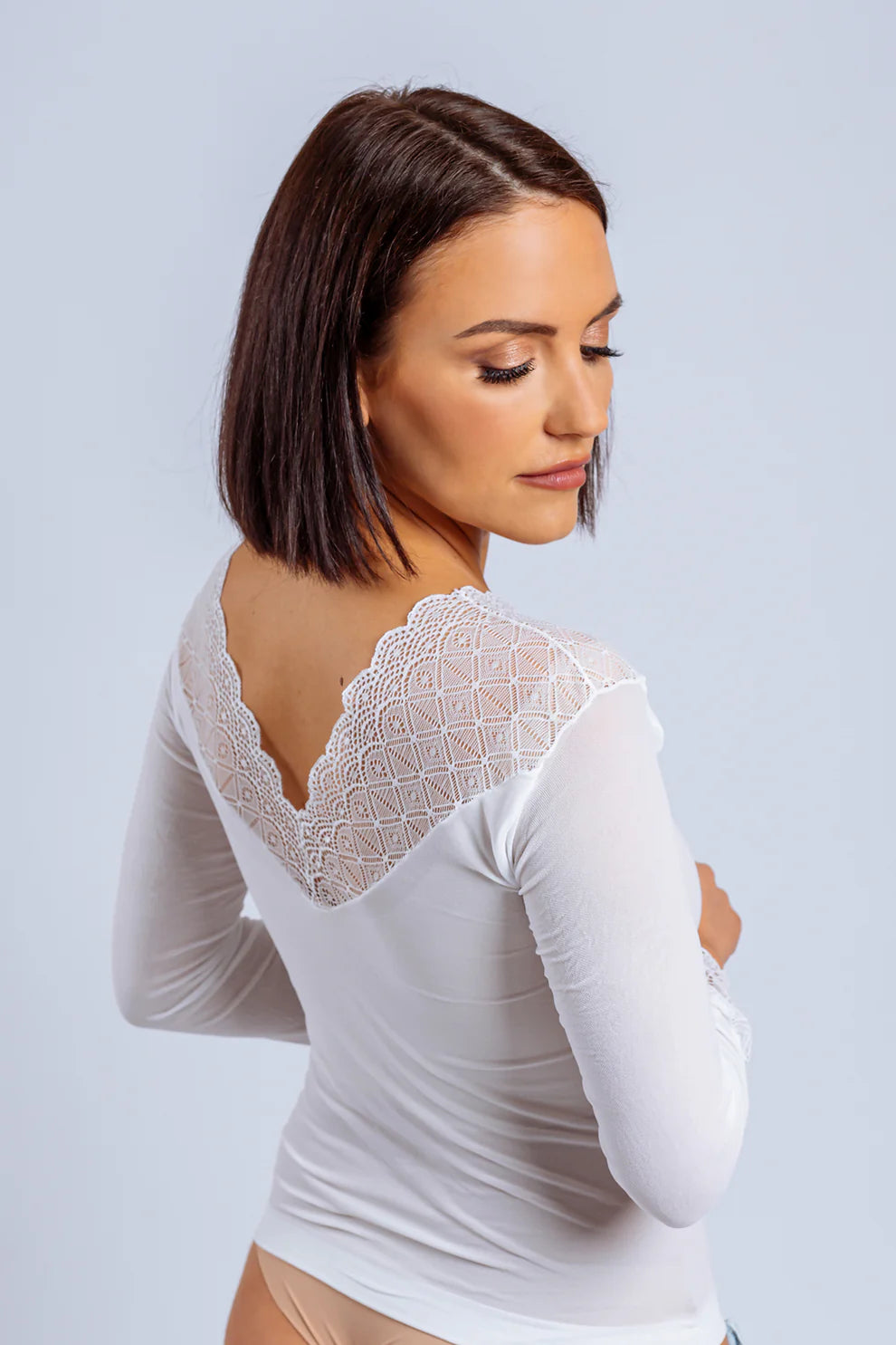 Camisola Segunda Pele Decote em Bico "Verbena"