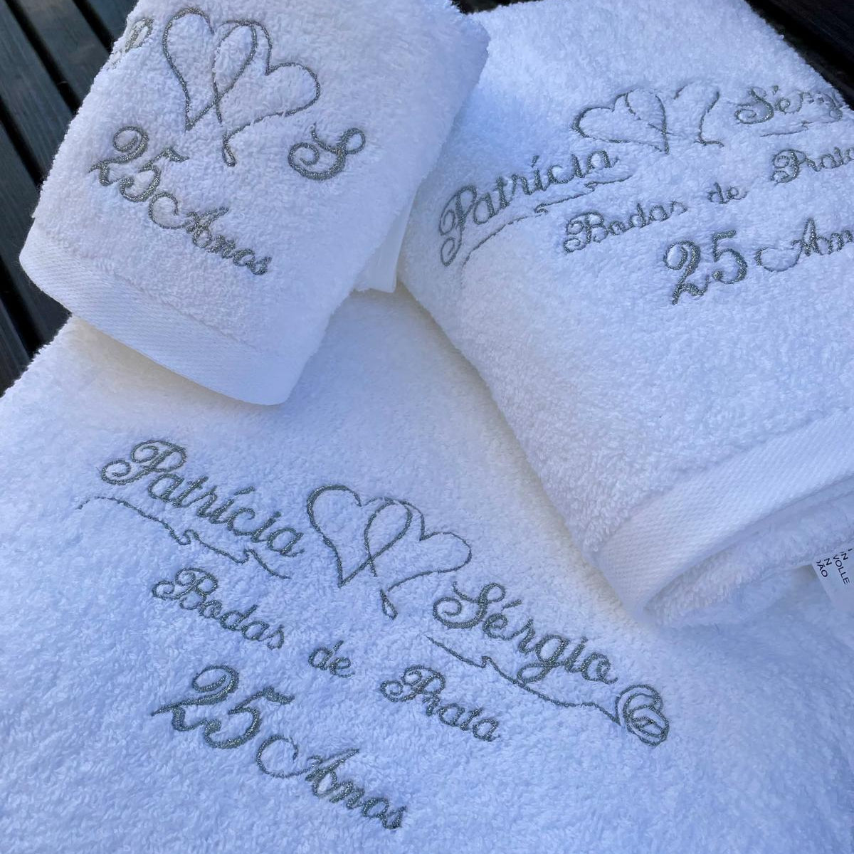 presente especial para bodas de prata ou bodas de ouro