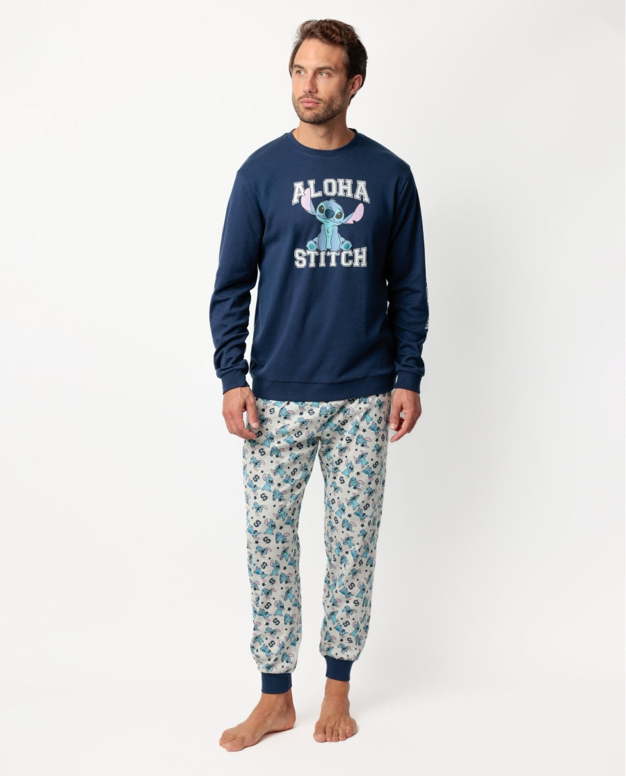 Pijama de Manga Comprida STITCH para Homem
