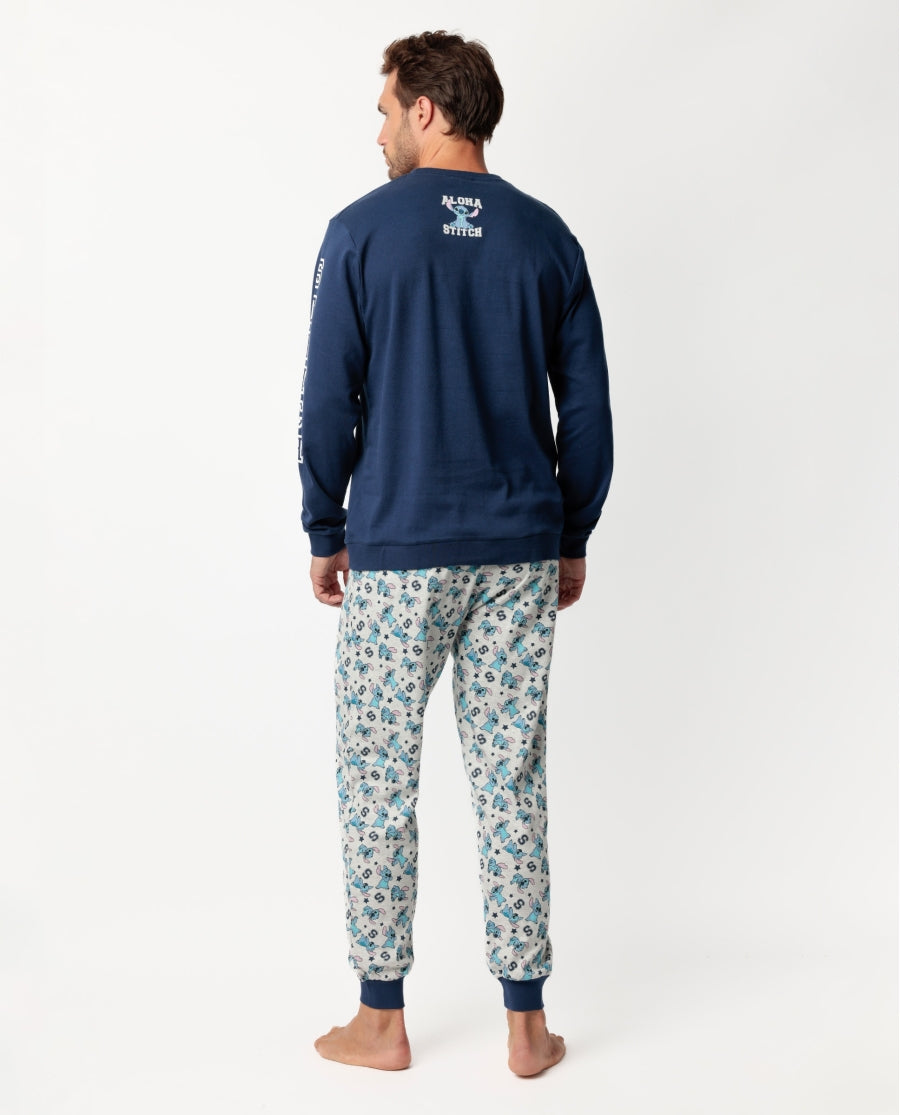 Pijama de Manga Comprida STITCH para Homem