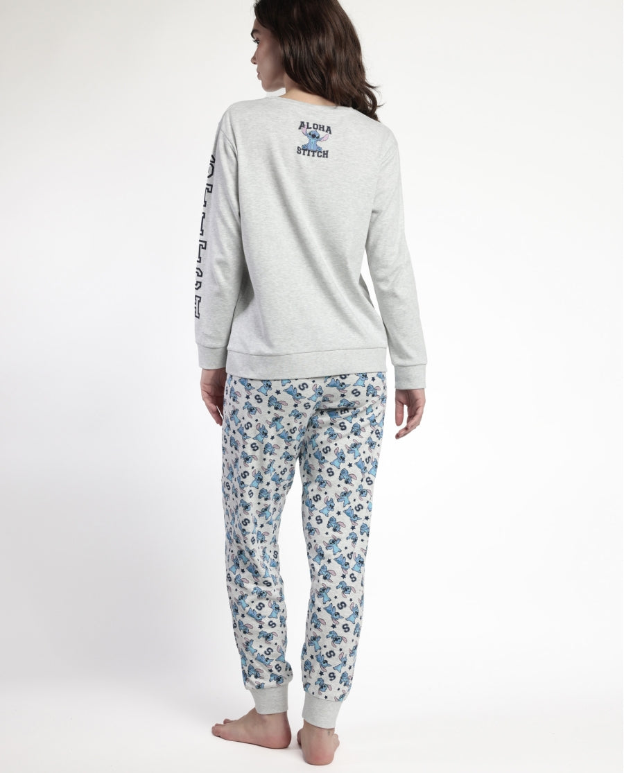 Pijama de Manga Comprida STITCH para Mulher