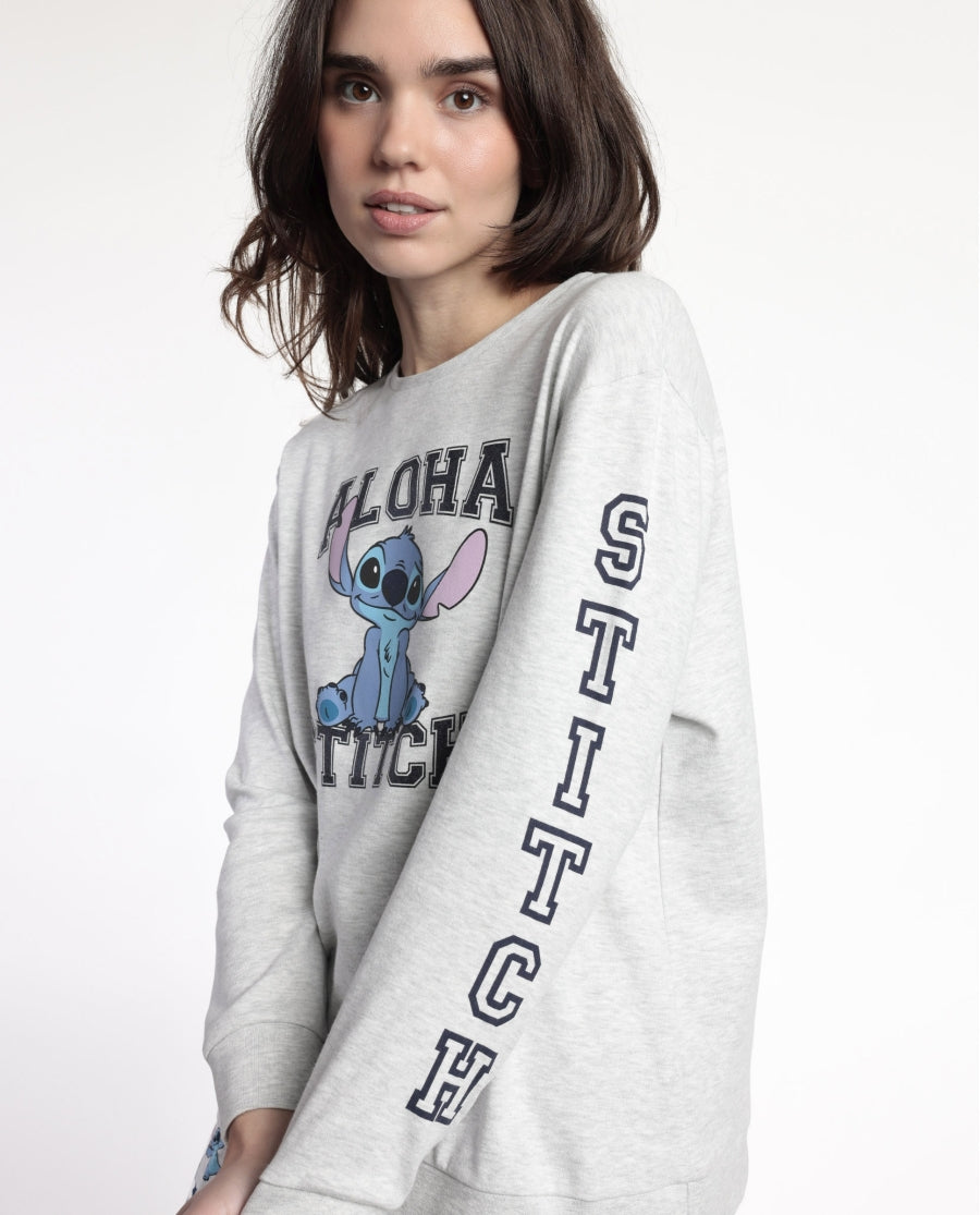 Pijama de Manga Comprida STITCH para Mulher