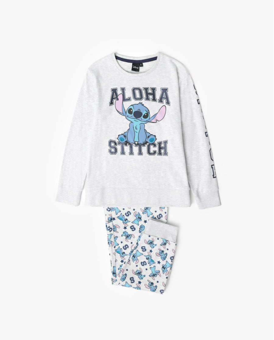 Pijama de Manga Comprida STITCH para Criança