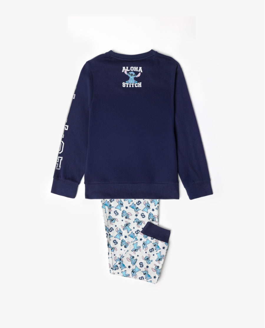 Pijama de Manga Comprida STITCH para Criança