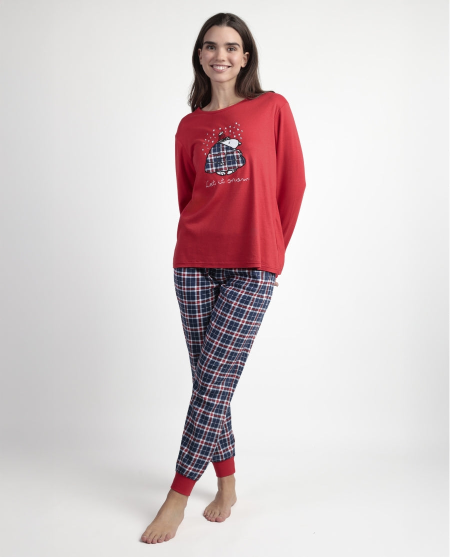 Pijama de Manga Comprida para Mulher PEANUTS