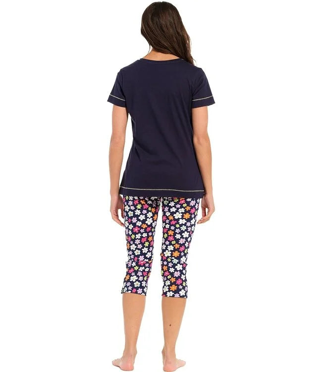 Pijama REBELLE para Mulher de Manga Curta e Corsário