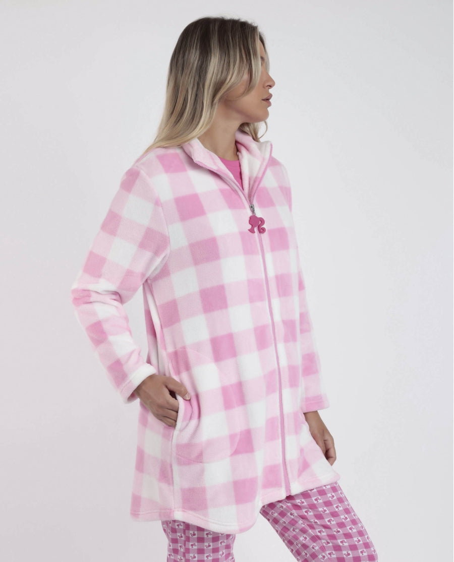 Robe Macio e Quente de Manga Comprida para Mulher BARBIE