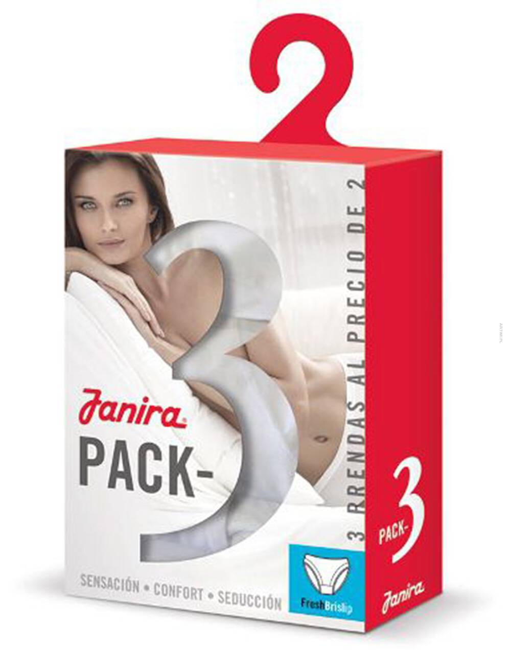Cueca Slip Pack de 3 Algodão "P.-3 Brislip Essencial" para Mulher
