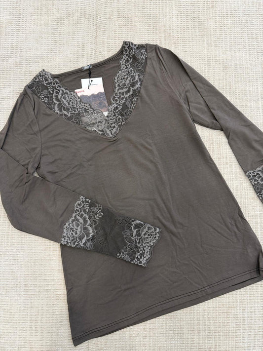 Camisola Rendada "GRETA" 122 manga comprida para Mulher