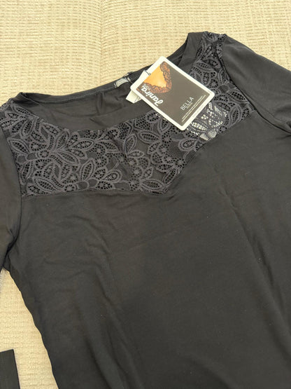 Camisola Rendada "BELLA" em modal e manga comprida para Mulher