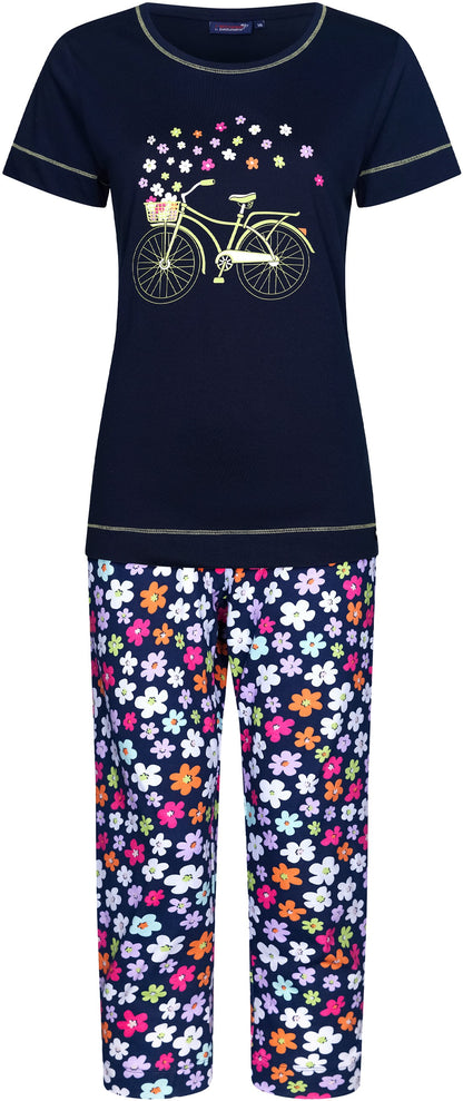 Pijama REBELLE para Mulher de Manga Curta e Corsário