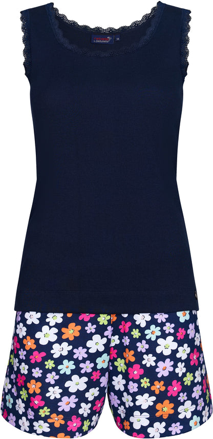 Pijama REBELLE para Mulher de Manga Cava e Calção Curto