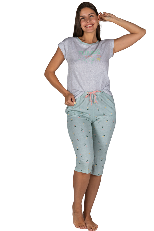 Pijama Javier Golmar para Mulher Manga Curta e Corsário