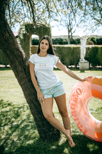 Pijama Javier Golmar para Mulher Manga Curta e Calção