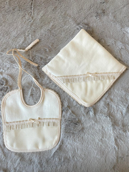 Conjunto Fraldinha e Babete com Laçinho (PERSONALIZAR)