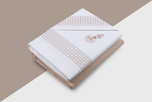 Jogo de Cama 100% Algodão ÍRIS – Inclui Fronhas 50x70 | Fabricado em Portugal