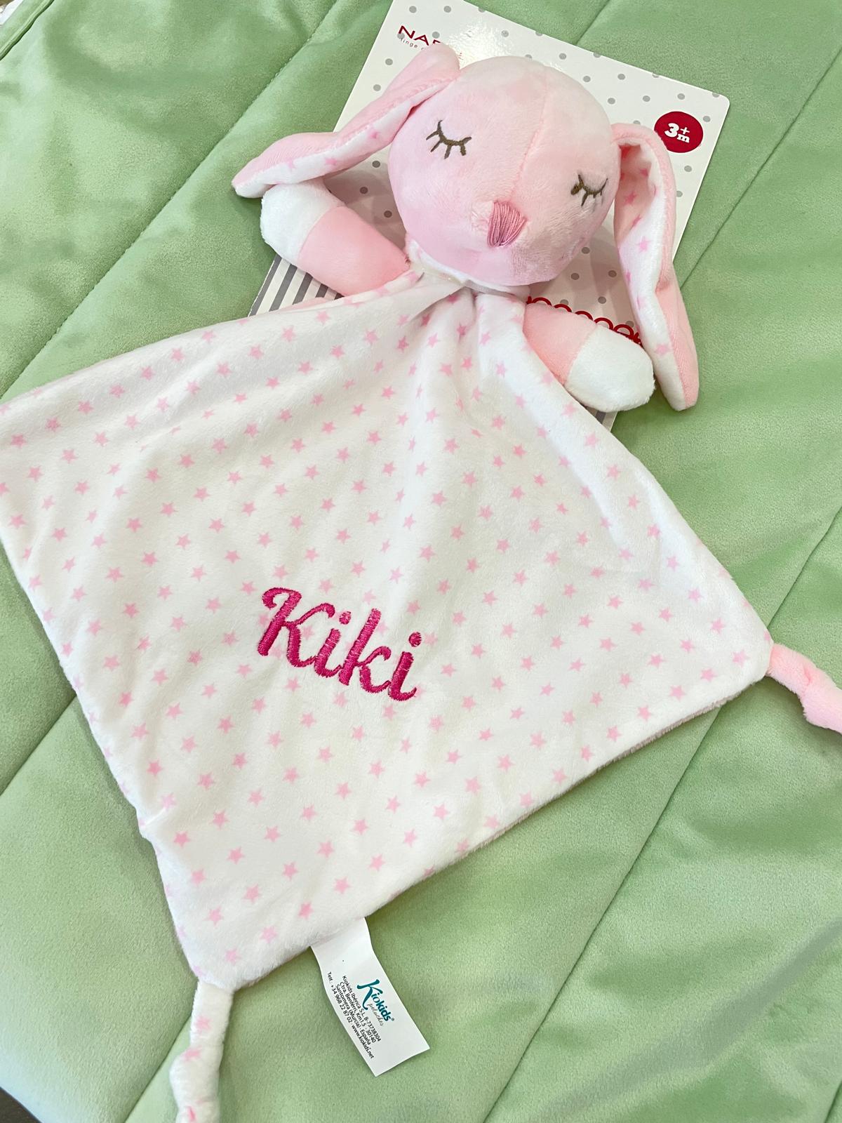 Doudou ou naninha em Peluche NAF NAF personalizável com o Nome do Bebé