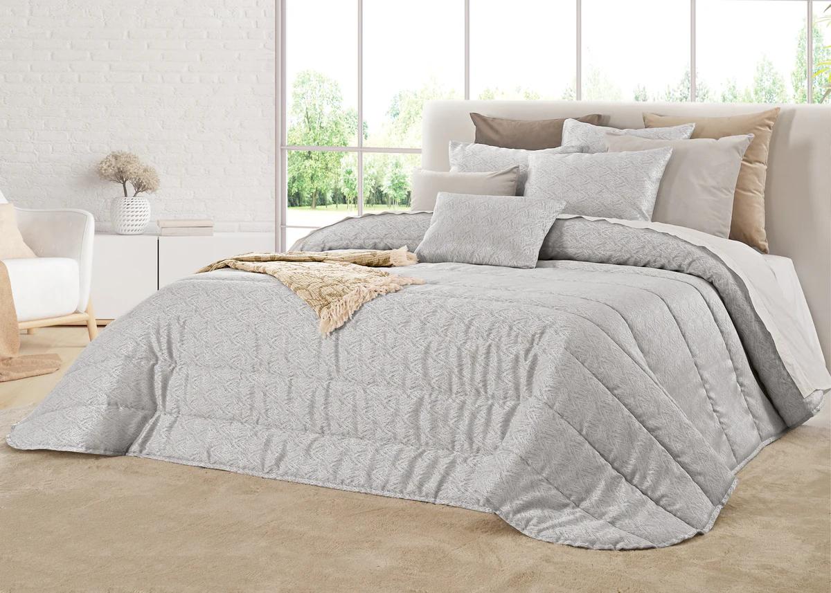 Edredon em tecido Jacquard cores neutras