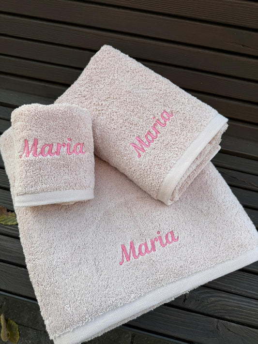 Jogo de Banho Personalizado com Nome Bordado (EXCLUSIVO)