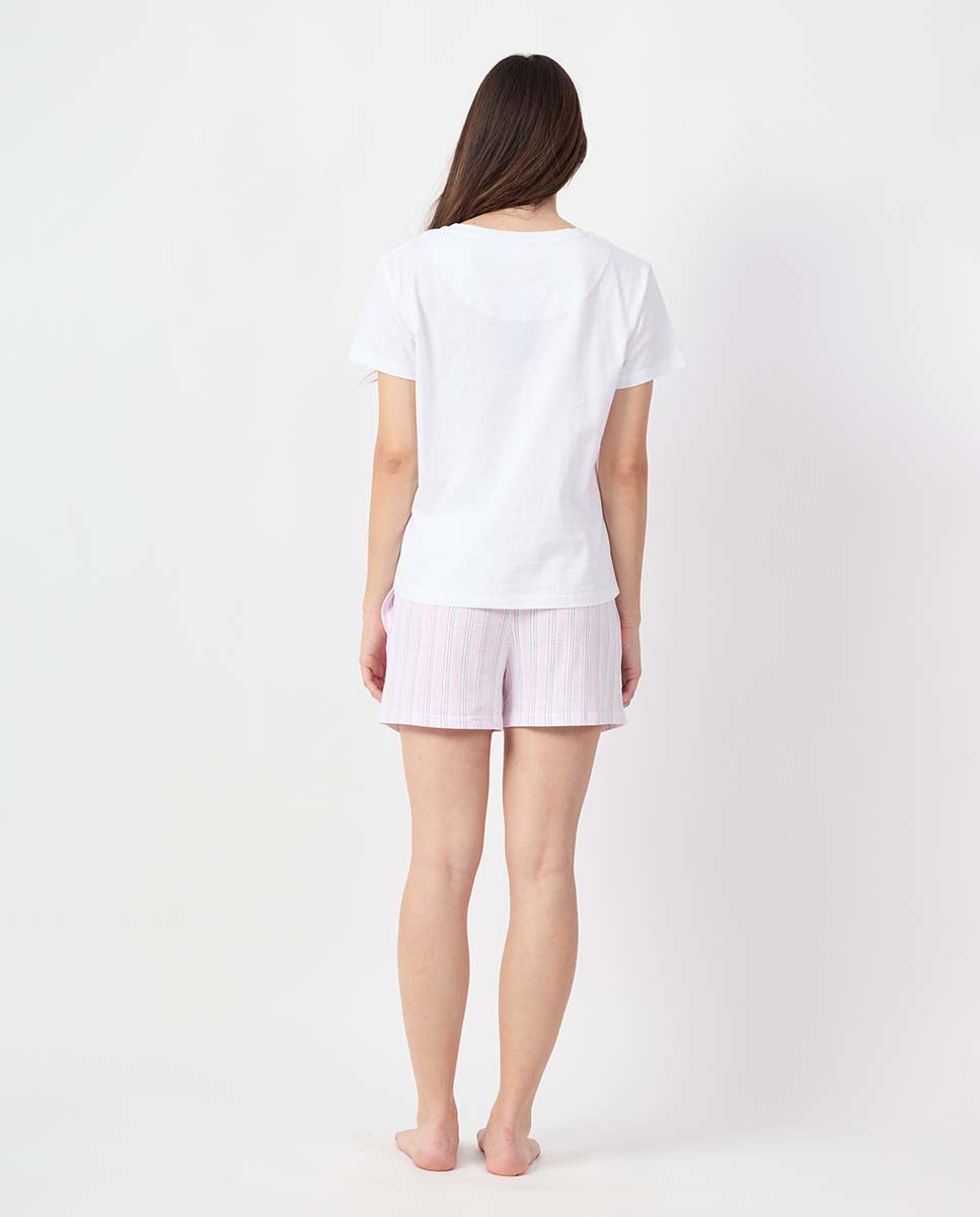 Pijama Javier Golmar para Mulher Manga Curta e Calção