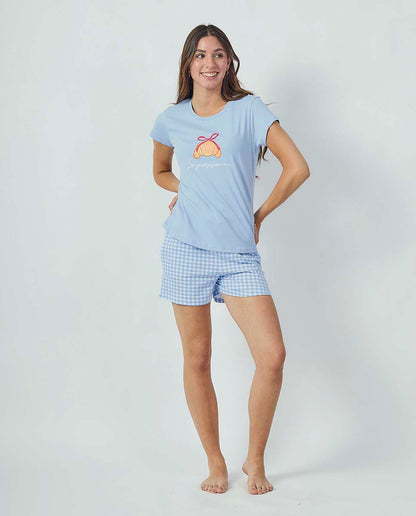 Pijama Javier Golmar para Mulher Manga Curta e Calção