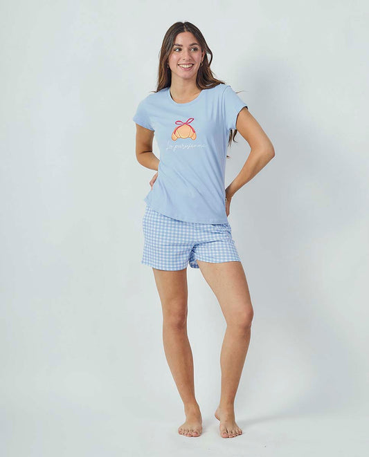 Pijama Javier Golmar para Mulher Manga Curta e Calção