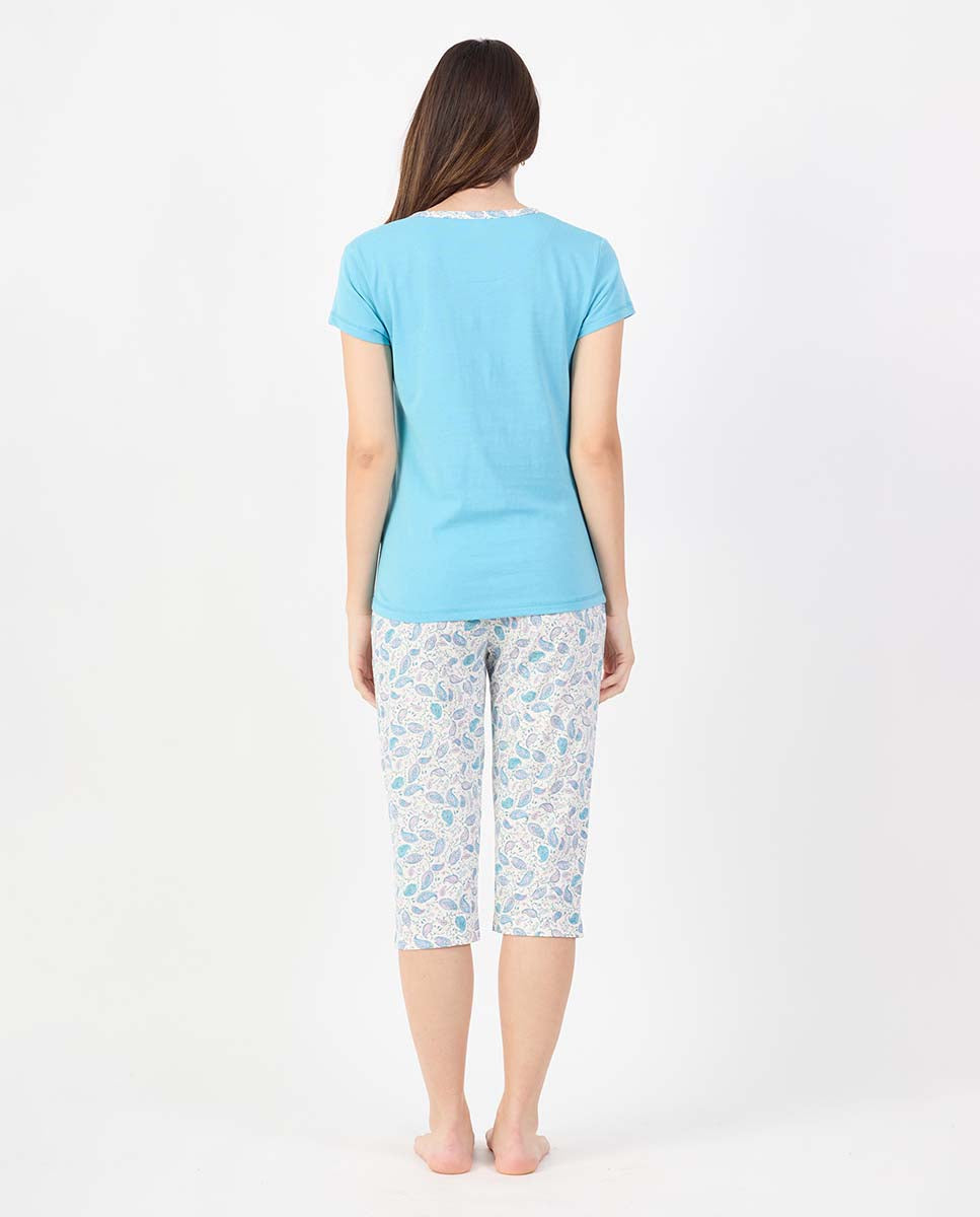 Pijama Javier Golmar para Mulher Manga Curta e Corsário