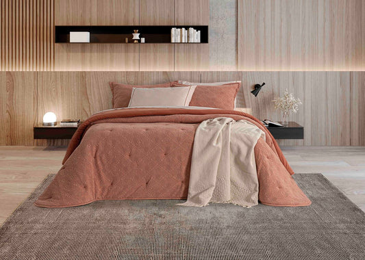 Colcha para Cama de Casal em Algodão com Relevo