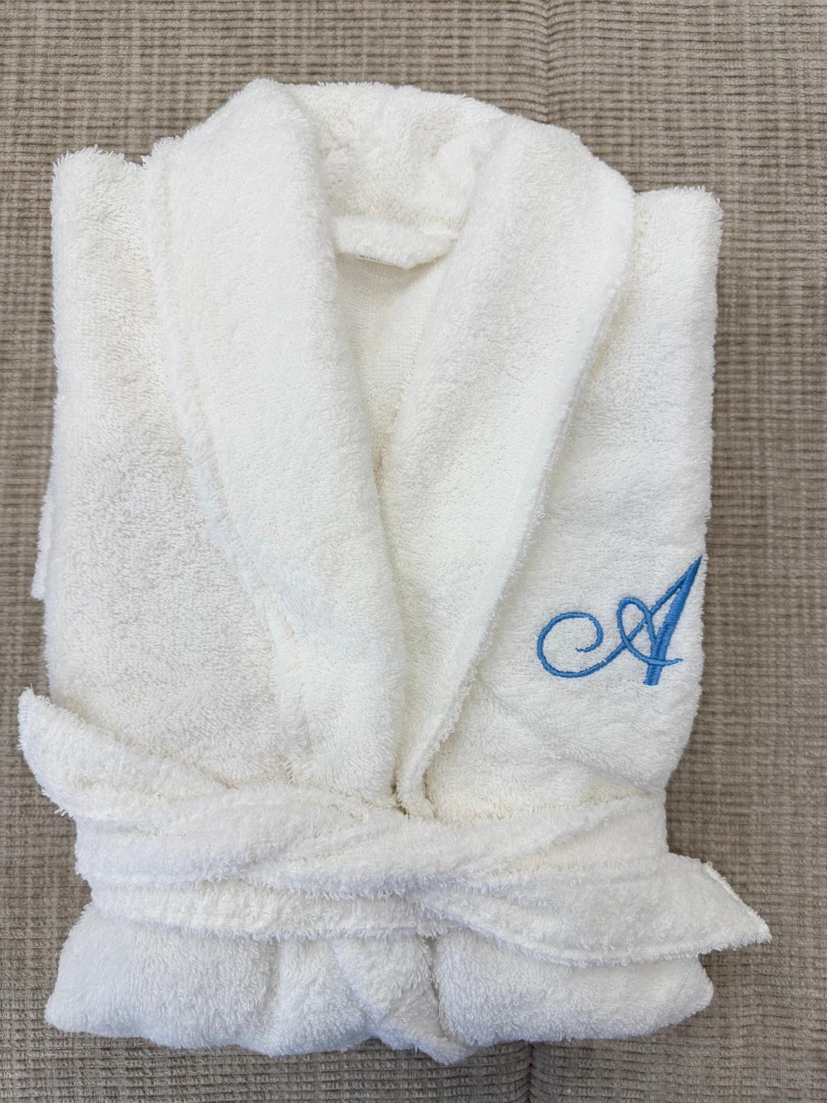 Roupão de Banho em Felpo 100% Algodão com Cinto Ajustável e Bolsos Frontais