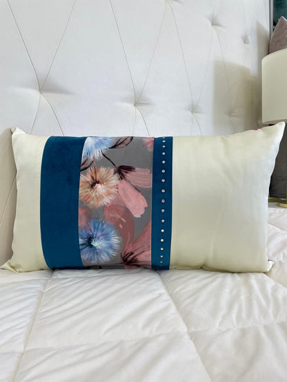 Almofadas Decorativas EXCLUSIVAS com Brilhos, Veludo e Estampa Floral