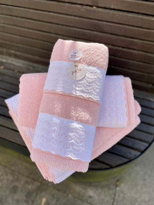 Jogo de Banho "Melissa" 400gr/m2 3 ou 6 Peças